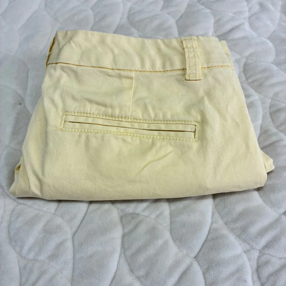 Maison Jules Womens Size‎ 4 Butter Yellow Casual Chino Shorts Cotton Blend